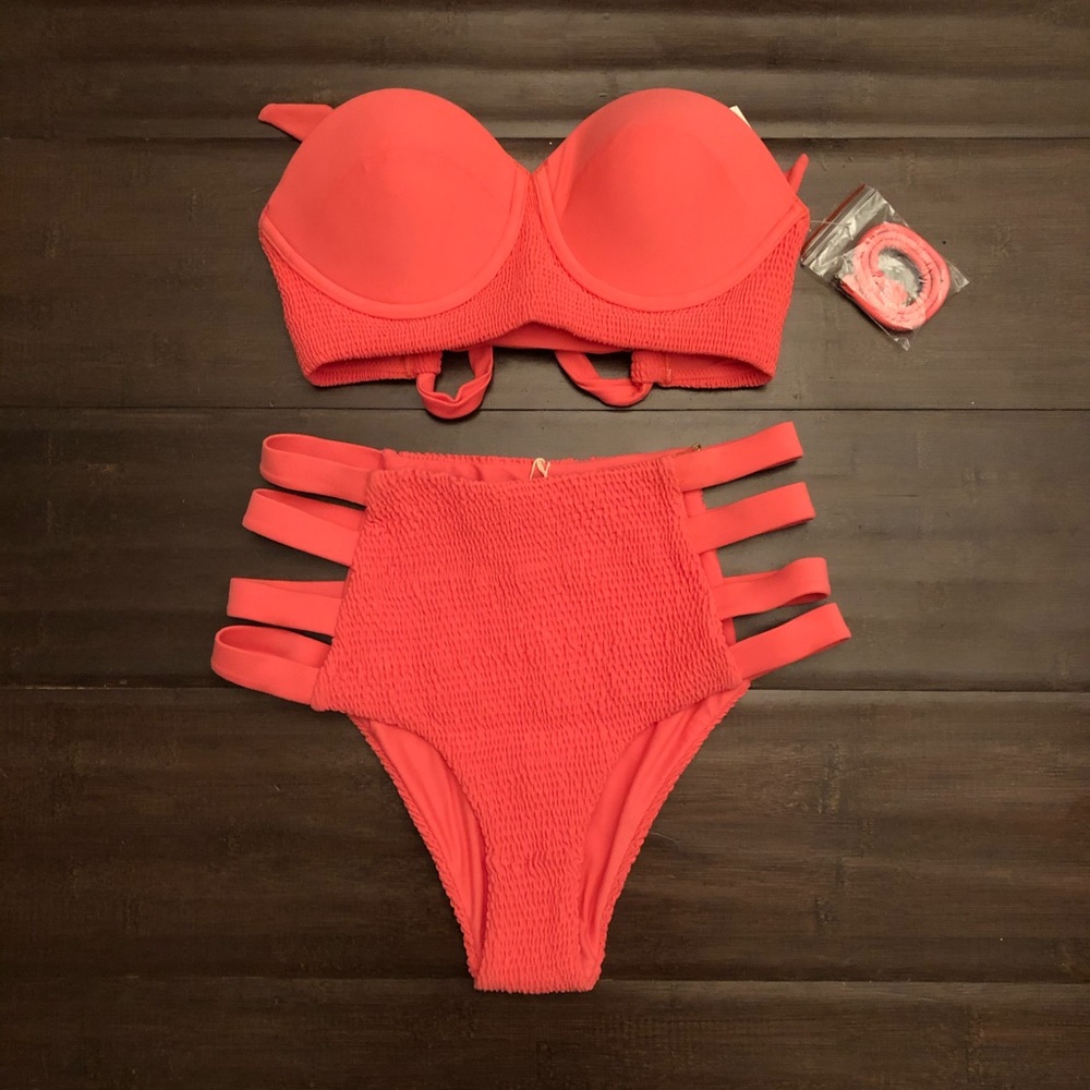 NWT Tori Praver Swimwear bikini in Canyon Coral